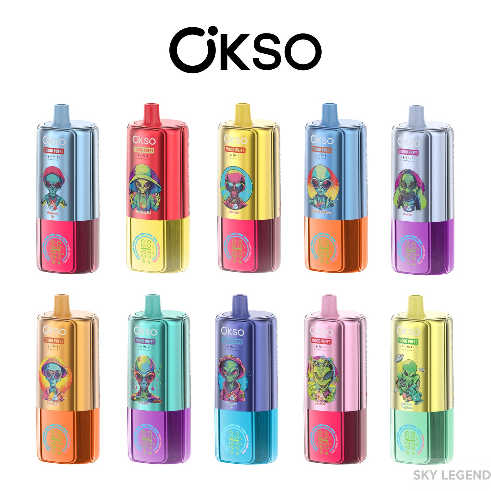 OKSO-3IN1-70000-PUFF wholesale disposable vapes with flavor switching and Switching flavors disposable vape