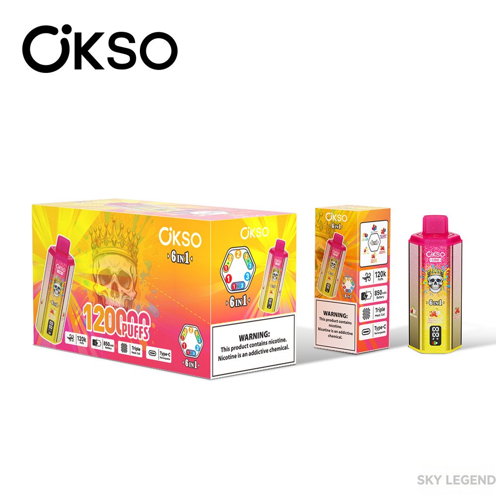 OKSO-6IN1-120000-PUFF wholesale disposable vapes with flavor switching and Ranking of Switchable Flavor Disposable vape