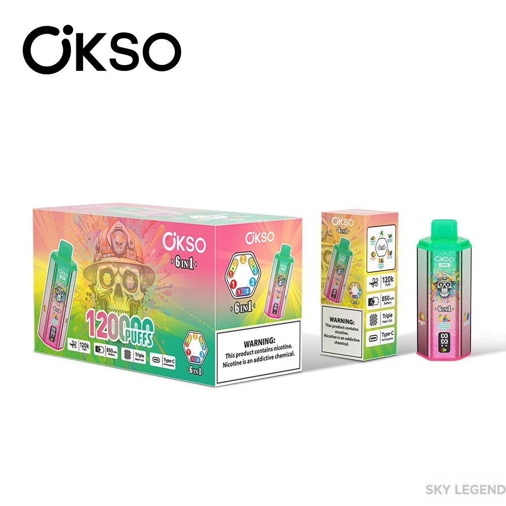 OKSO-6IN1-120000-PUFF wholesale disposable vapes with flavor switching and Ranking of Switchable Flavor Disposable vape