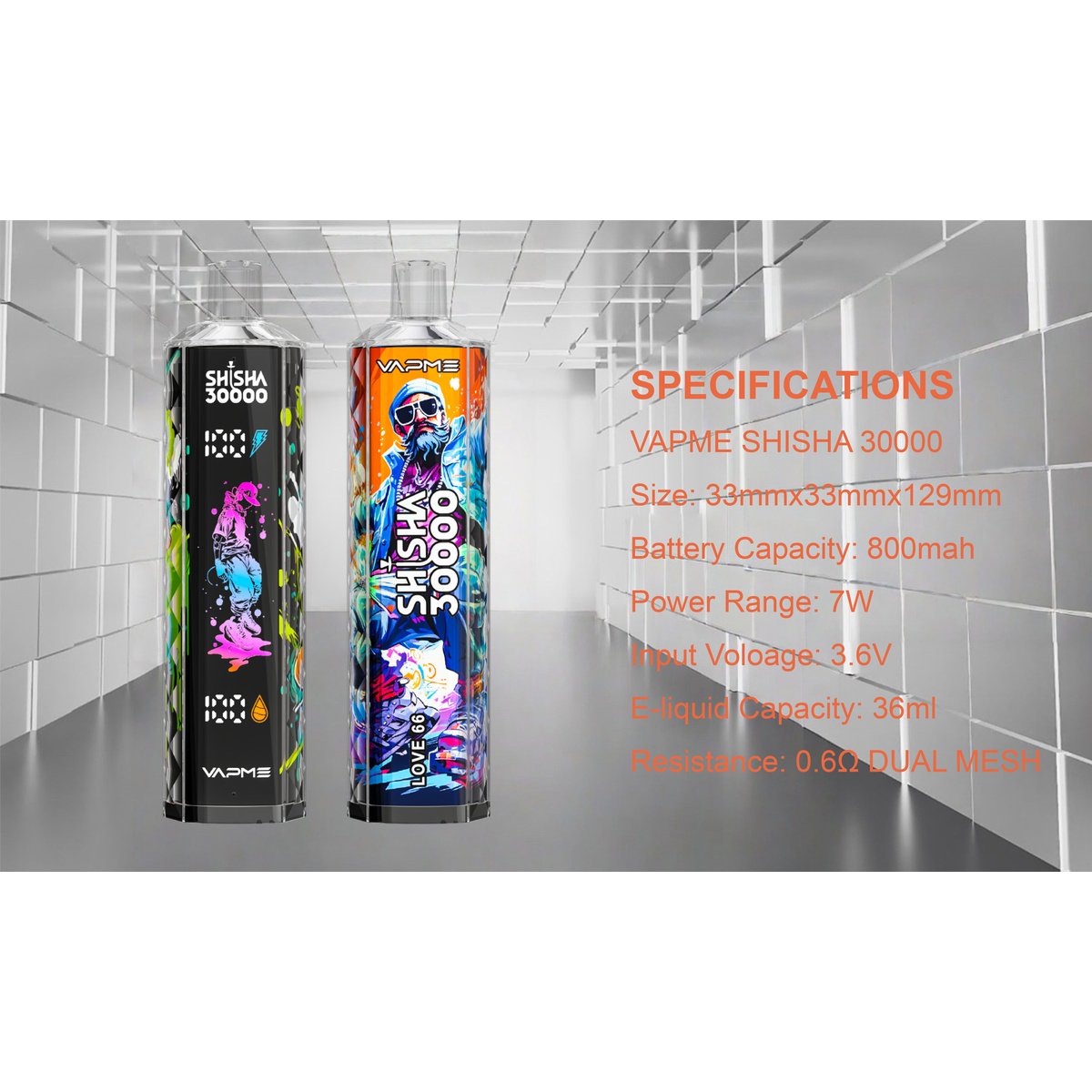 Vapme Shisha 30K Packag 007 wholesale disposable vape